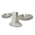 Load image into Gallery viewer, Dine Height Adjustable Cat Food Bowl Marble and Silver
