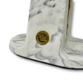 Load image into Gallery viewer, Dine Height Adjustable Cat Food Bowl Marble and Gold
