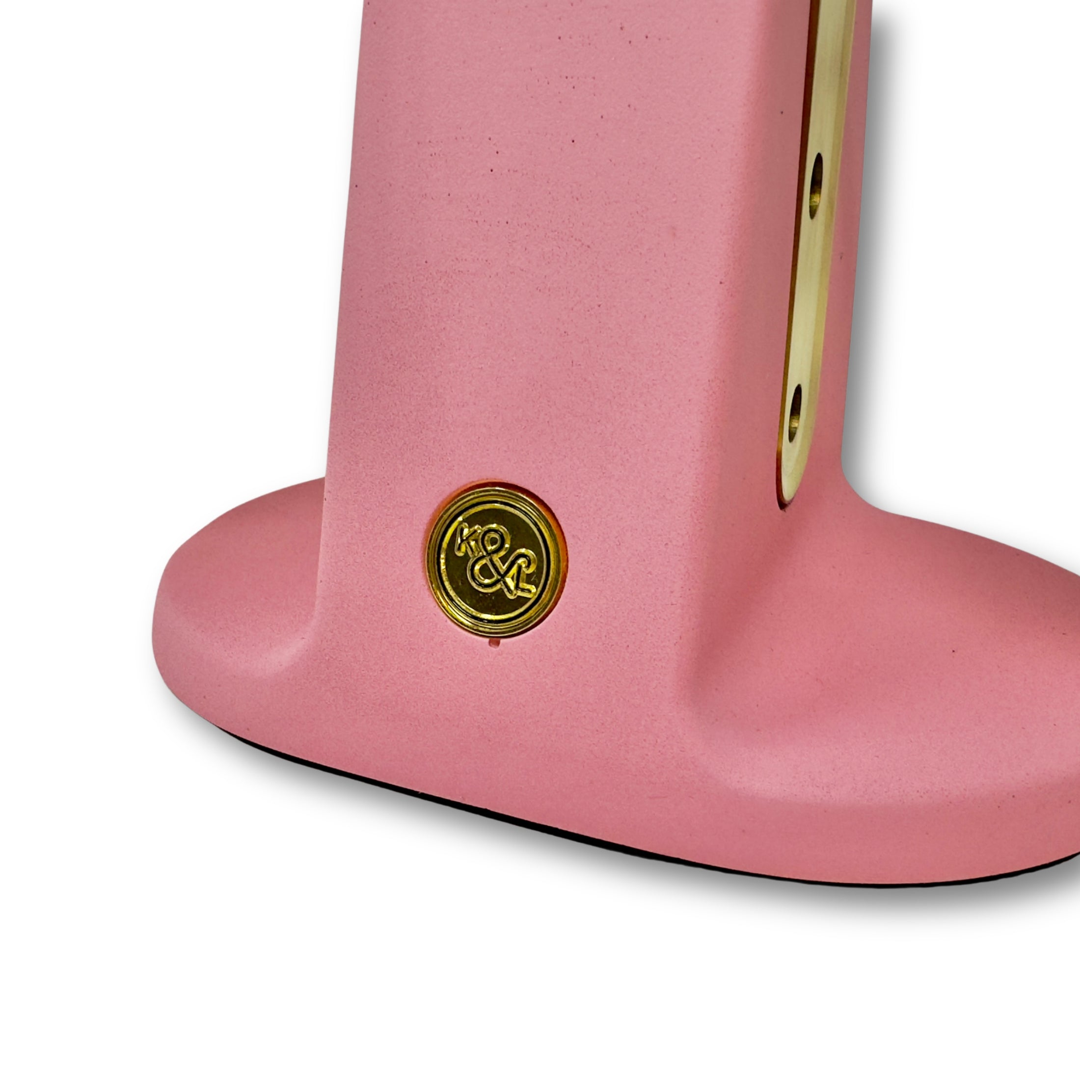 Dine Height Adjustable Cat Food Bowl Baby Pink and Gold