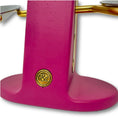Load image into Gallery viewer, Dine Height Adjustable Cat Food Bowl Magenta and Gold
