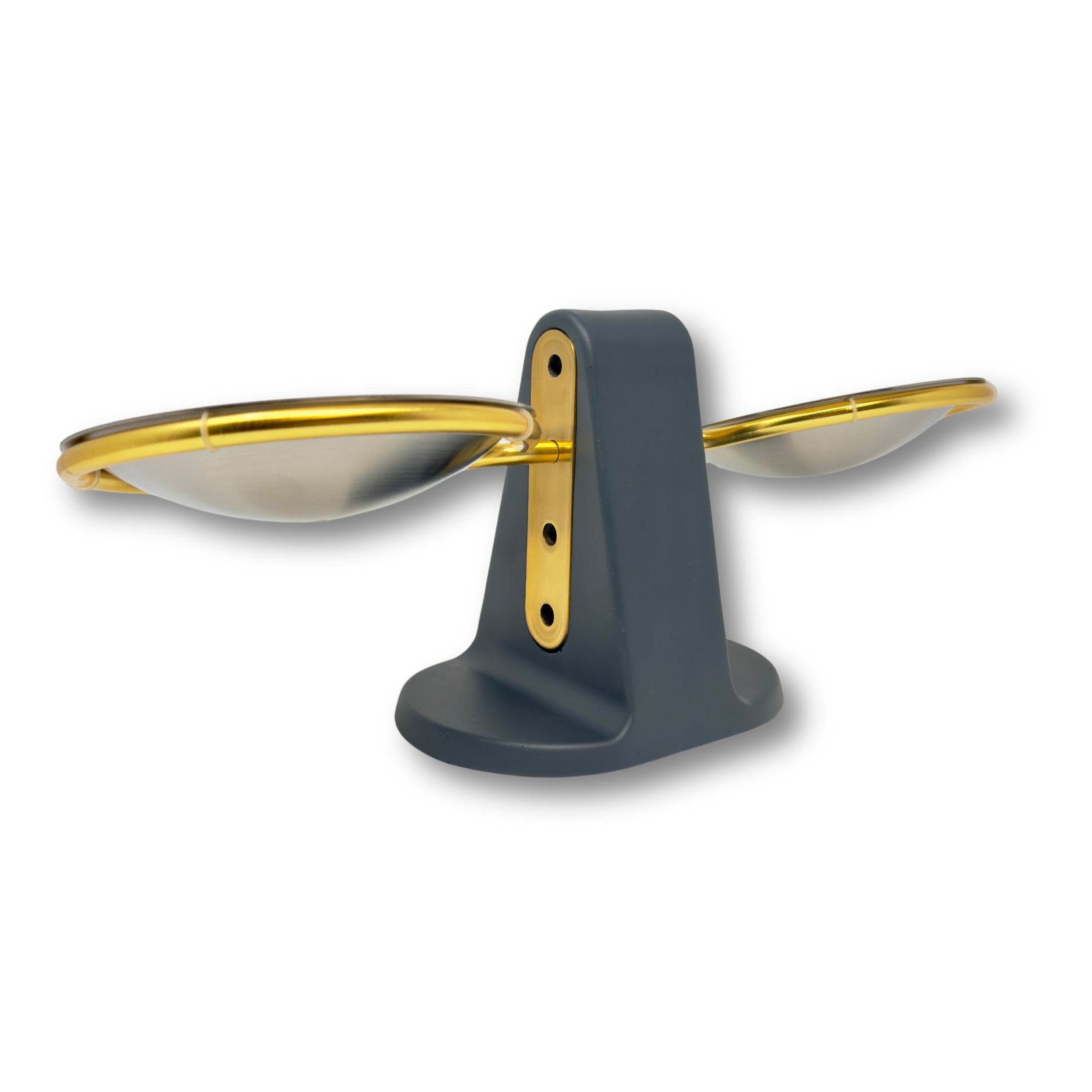 Dine Height Adjustable Cat Food Dark Blue and Gold
