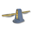 Load image into Gallery viewer, Dine Height Adjustable Cat Food Pigeon Blue and Gold
